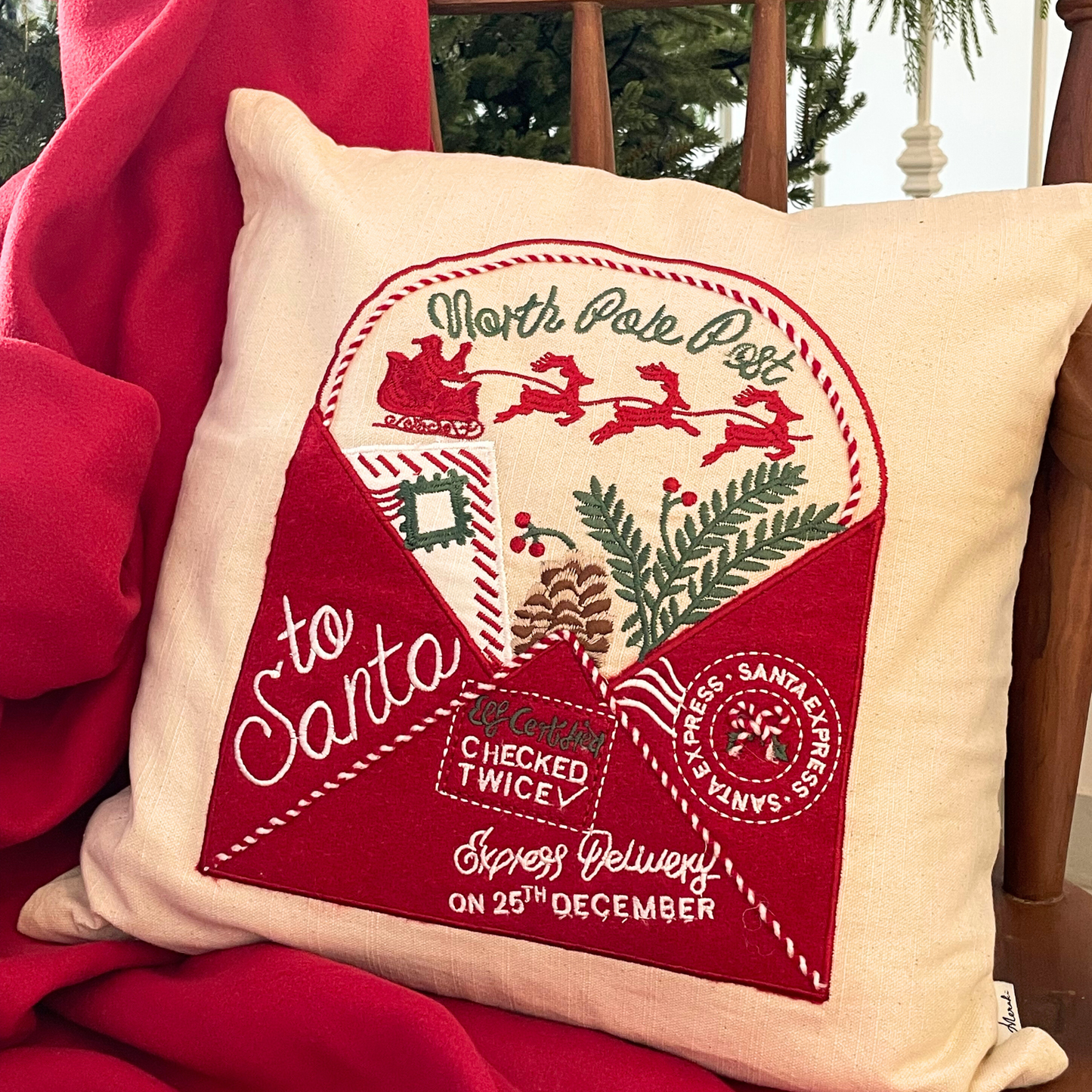 Christmas Cushion Covers - Letter to Santa (North Pole) (16"x16")