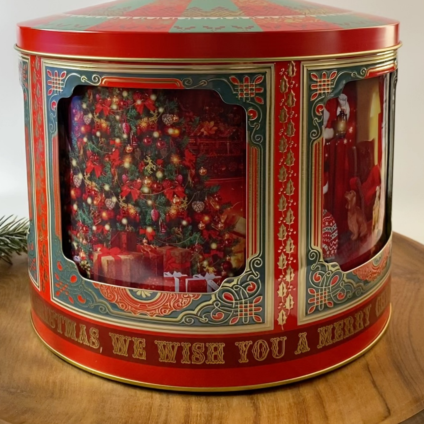 Vintage Santa Carousel Tin