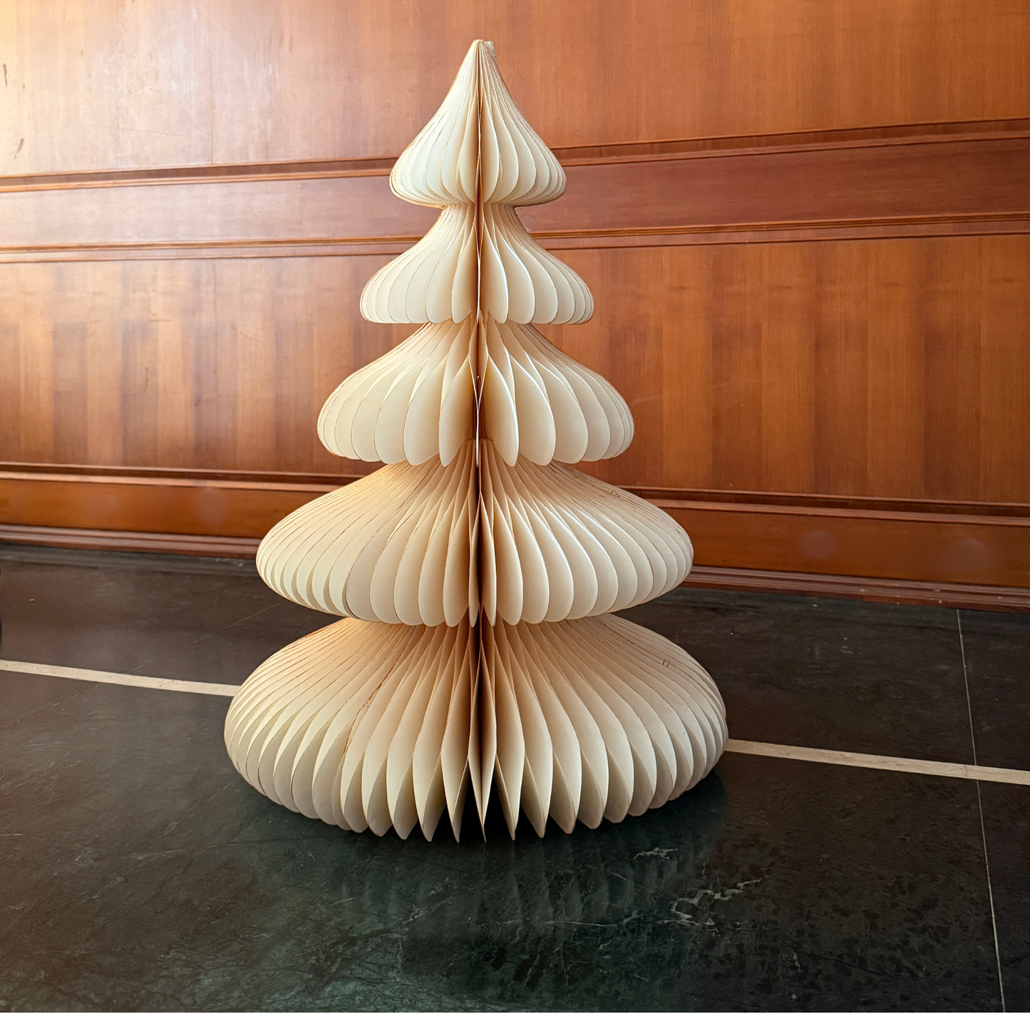 Ivory Paper Christmas Tree (100 cm)