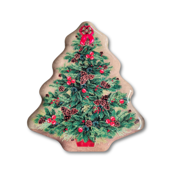 Evergreen Christmas Tree Tin Box