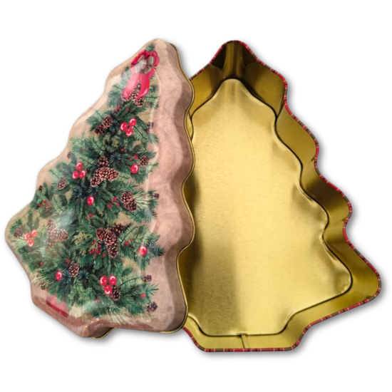 Evergreen Christmas Tree Tin Box