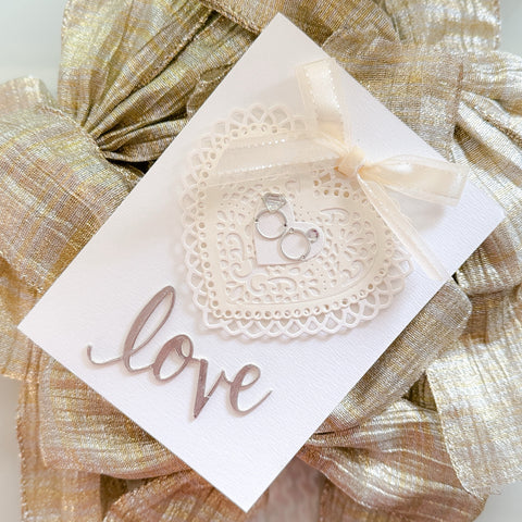 LOVE - Heart with rings Card