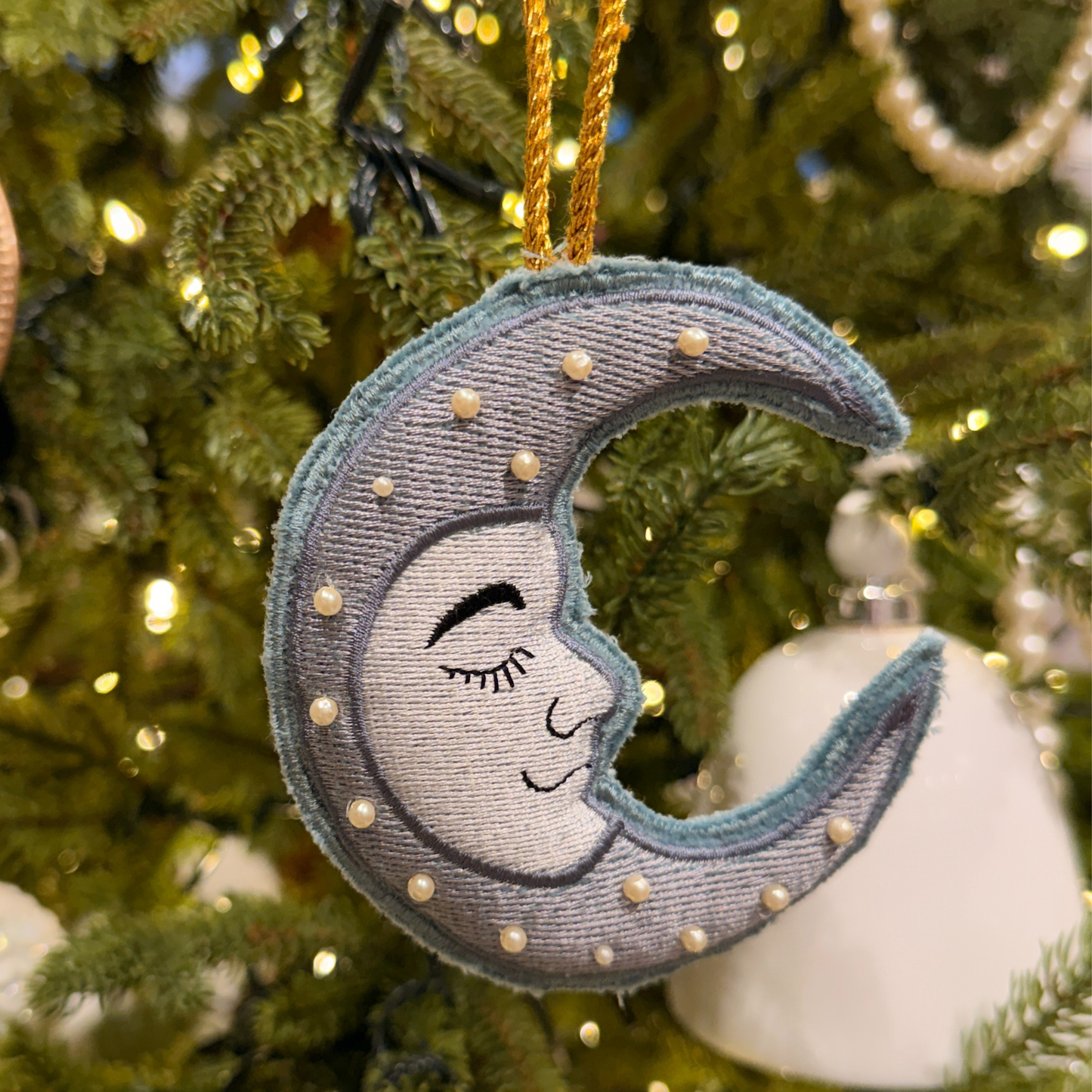 Celestial Christmas Fabric Ornaments