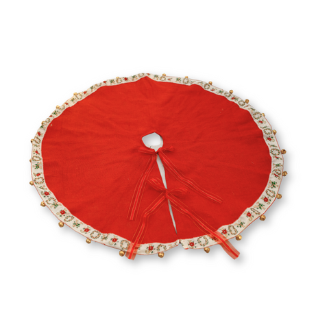 Tree Skirt with Joy Ribbon & Bells