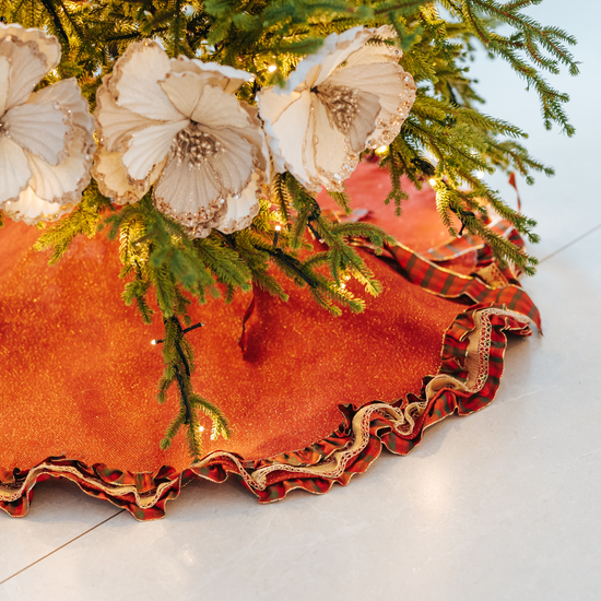 Red Ruffled Tree Skirt