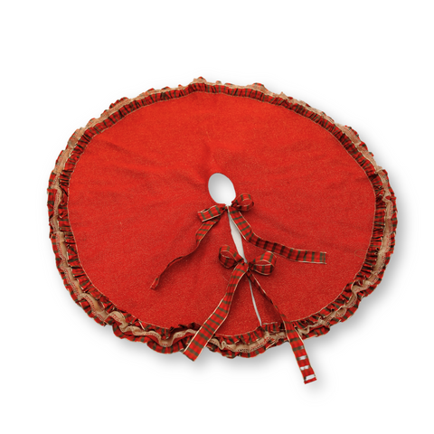 Red Ruffled Tree Skirt