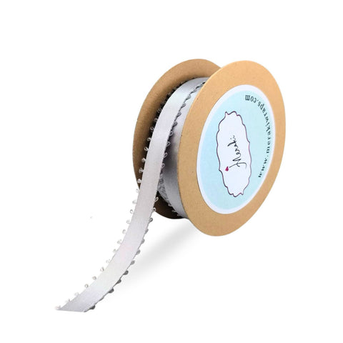 Grey Satin Picot Ribbon