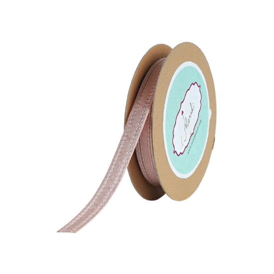 Load image into Gallery viewer, Satin Ribbon with Self Coloured stitches
