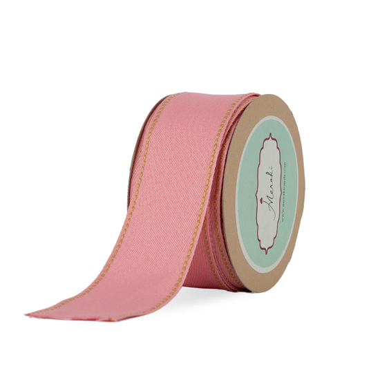 Load image into Gallery viewer, Twill Ribbon with Beige Stitches
