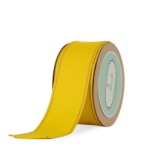 Load image into Gallery viewer, Twill Ribbon with Beige Stitches
