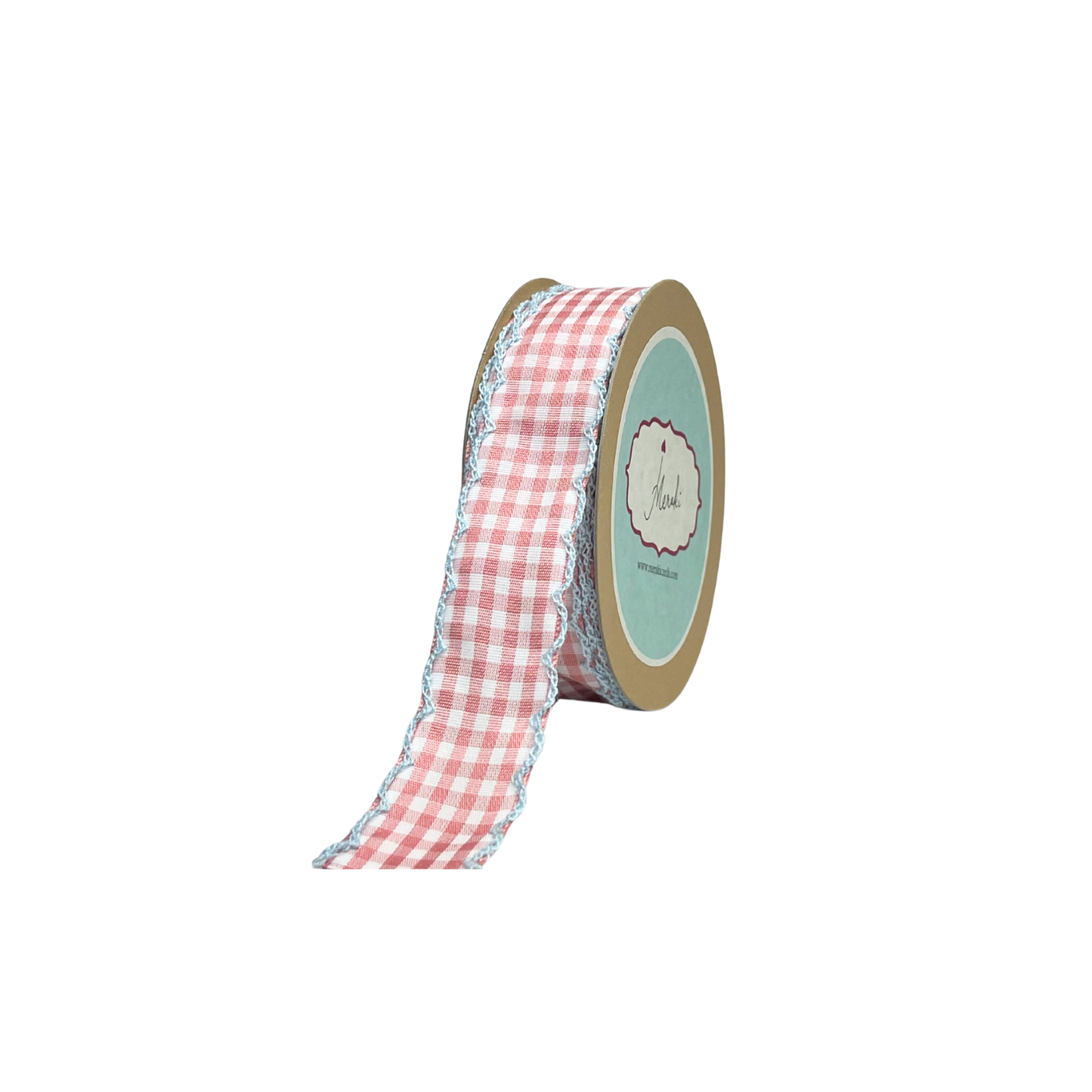 Gingham Scallop Edge Ribbon