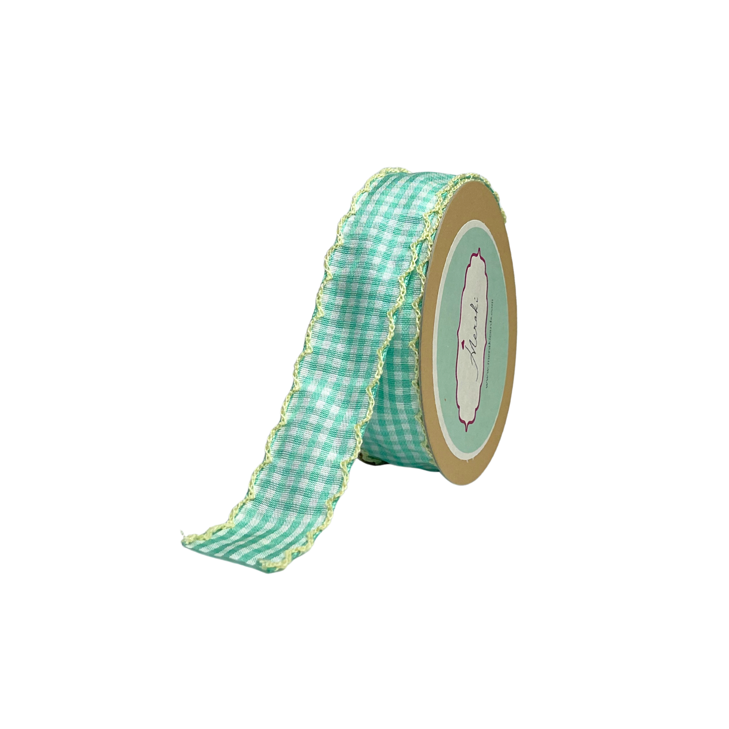 Gingham Scallop Edge Ribbon