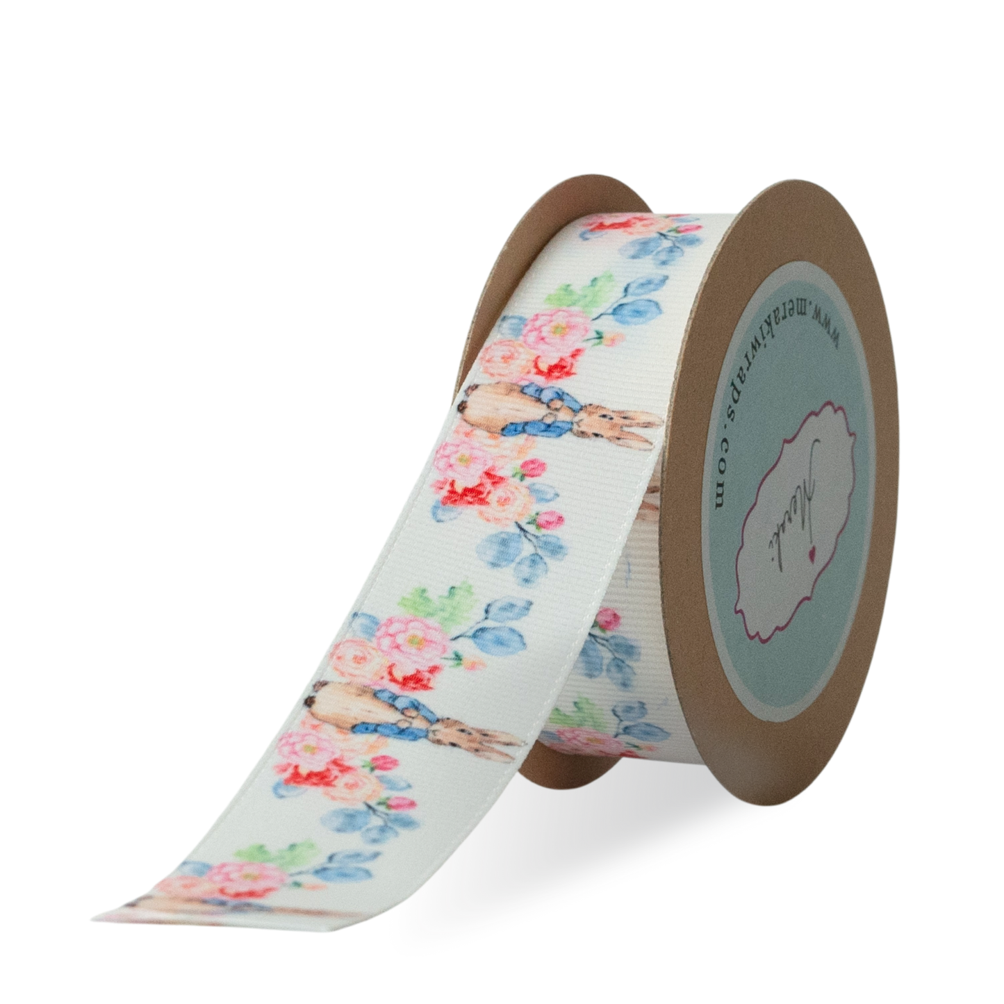 Partpet Ribbon Peter rabbit floral Grosgrain Ribbon – Meraki Wraps