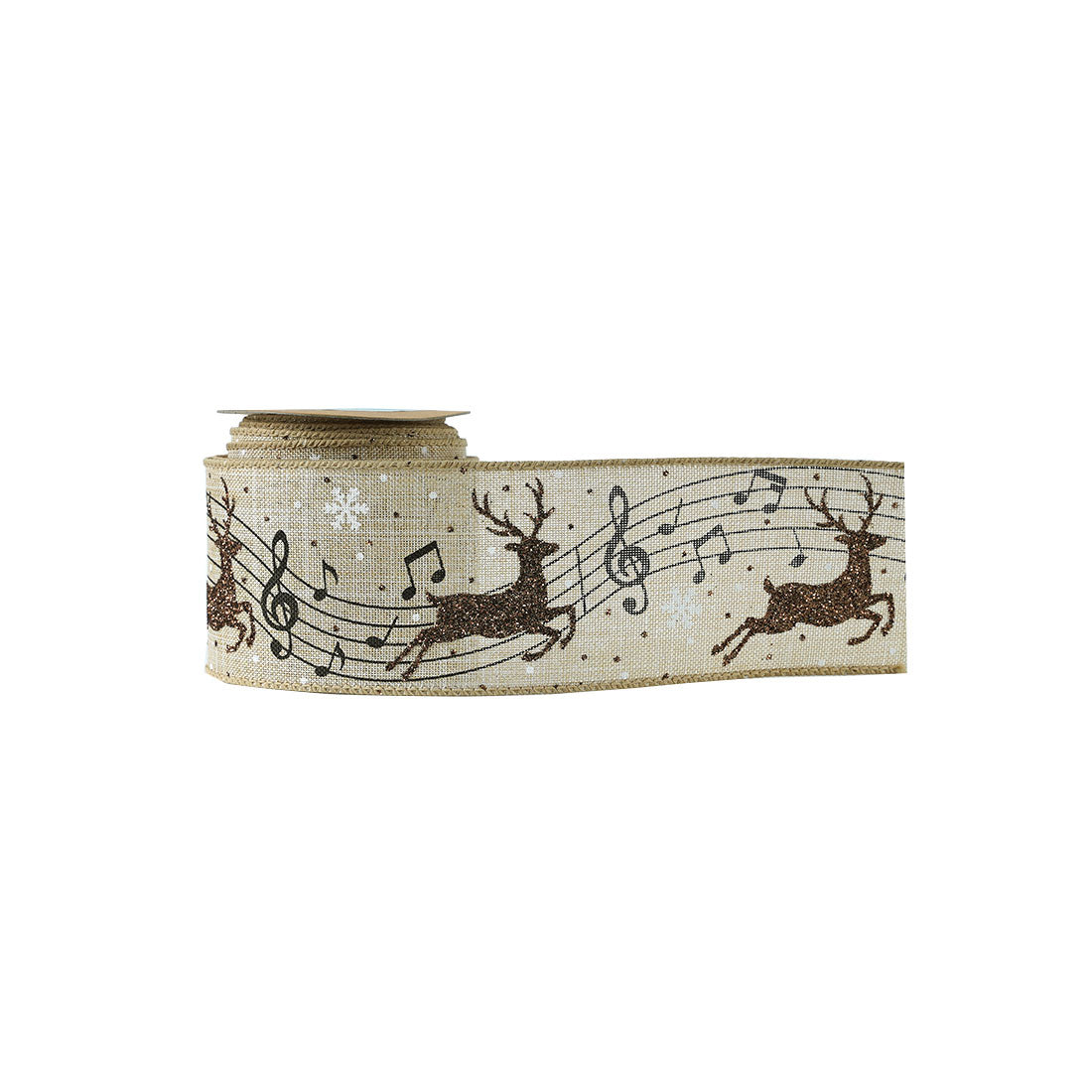 Musical Reindeer Christmas Ribbon