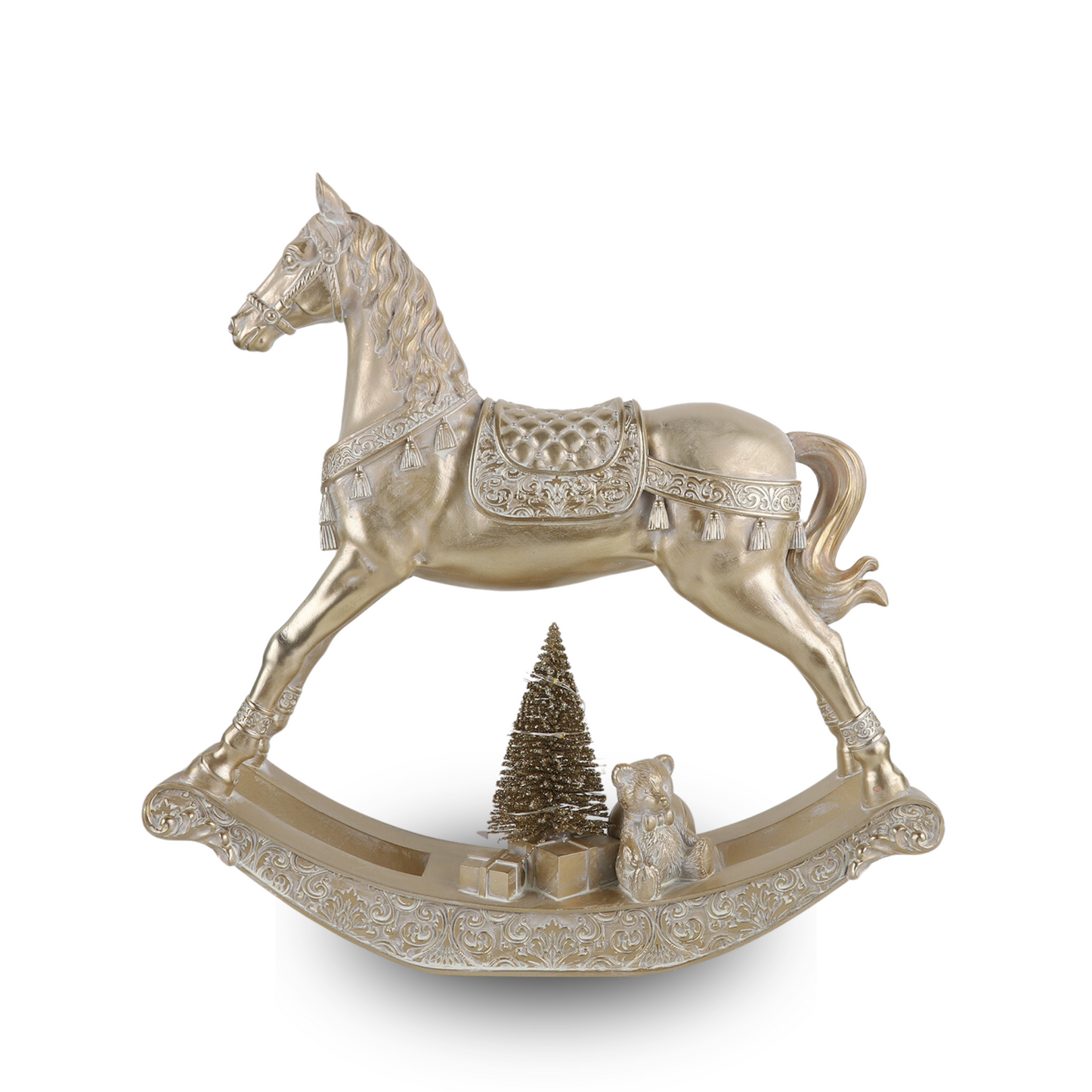 Gold Rocking Horse with LED light
