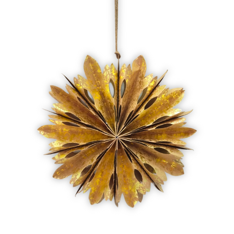 Craft Paper Snowflake with Golden Foil