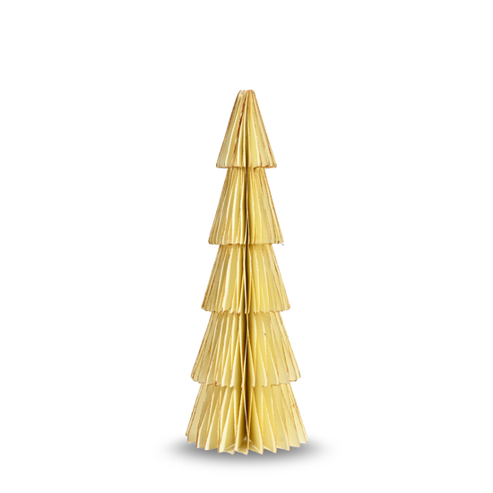 Off-white Christmas Tree With Gold Glitter Edging