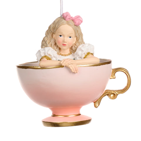 Alice in Wonderland Tea cup Ornament