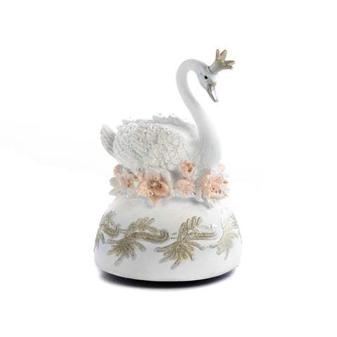Crowned Swan Music Box
