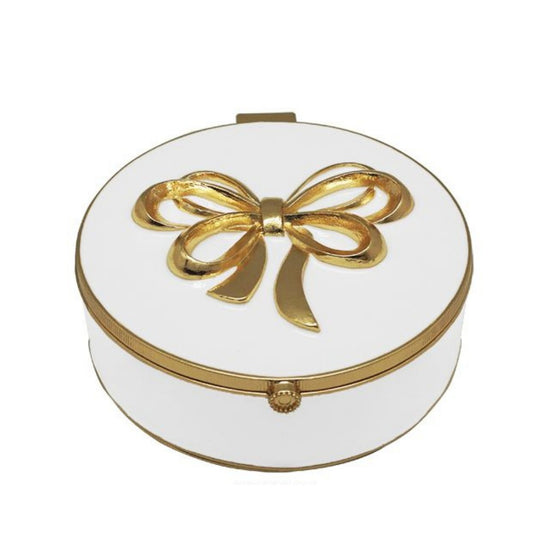 Golden Bow Trinket Box