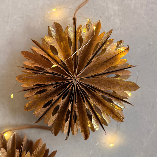 Craft Paper Snowflake with Golden Foil