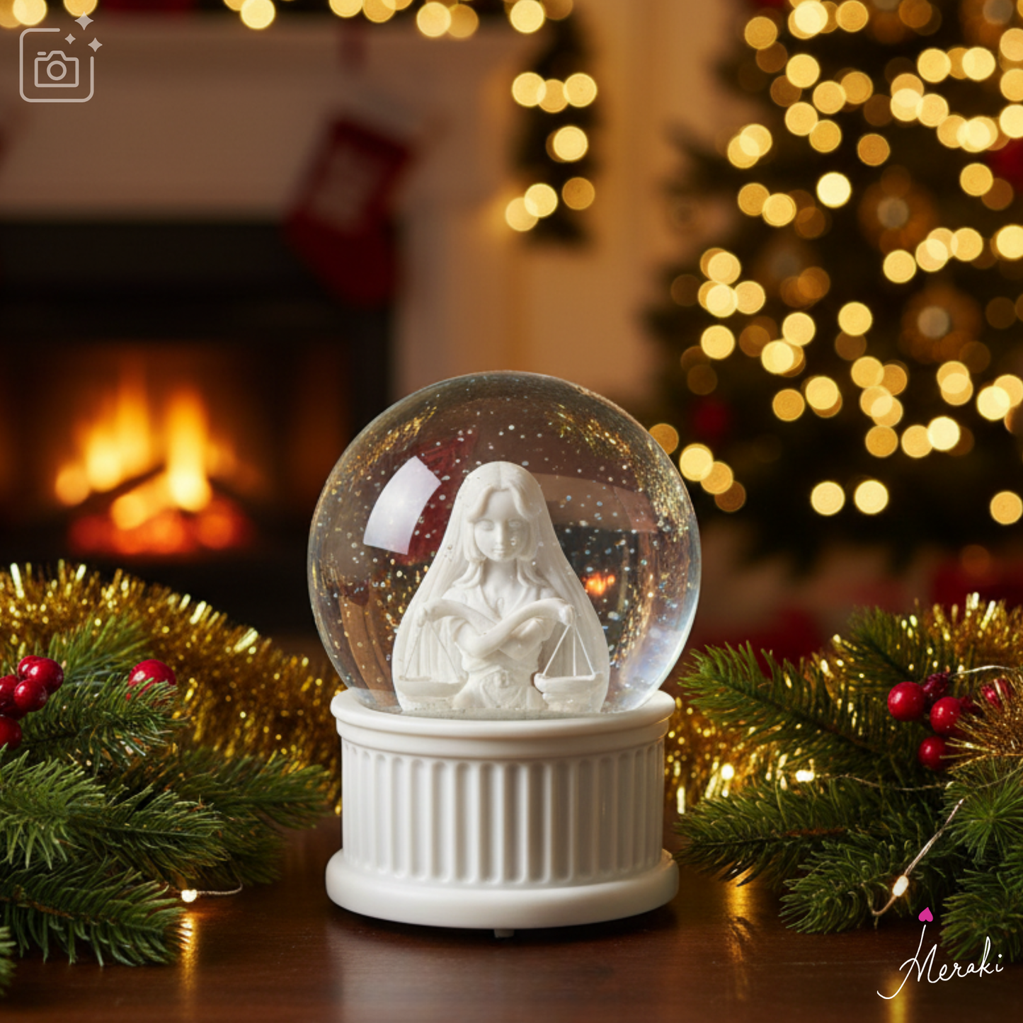 Libra  Musical Snow Globe (120MM)