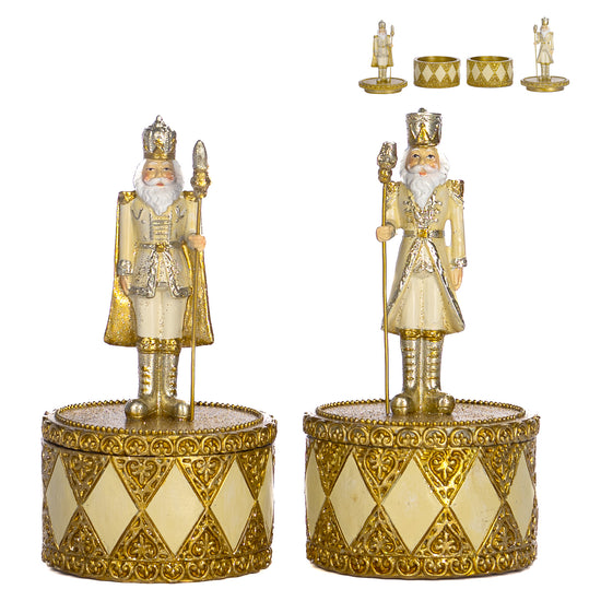 Gold Nutcracker Decorative Box