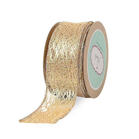 Golden Lace Mesh Ribbon