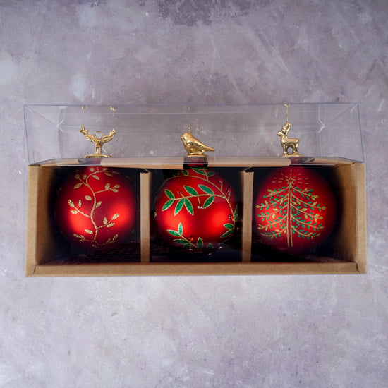 Red & green Christmas Ornaments