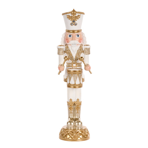 White and Gold Nutcracker Figurine