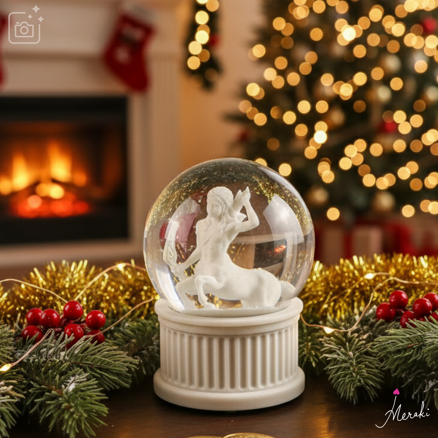Sagittarius Musical Snow Globe (120MM)