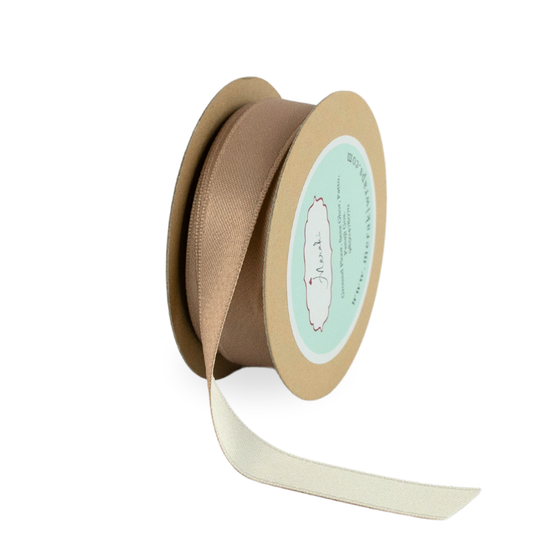 Latte & Ivory - Reversible Ribbon