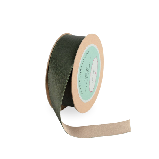Load image into Gallery viewer, Dark Green &amp;amp; Tan - Reversible Ribbon
