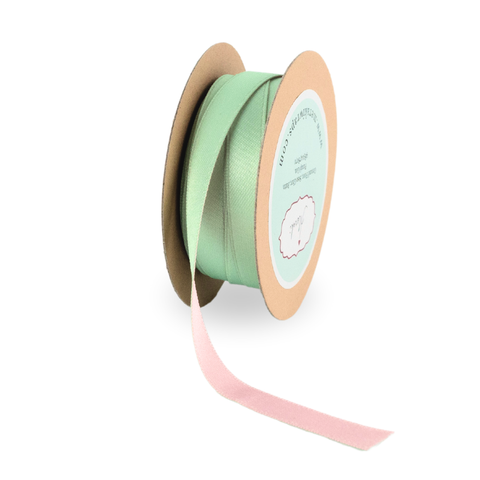 Mint Green & Lt.Pink - Reversible Ribbon
