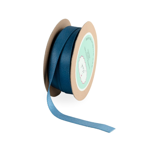 Smoke Blue & French Blue - Reversible Ribbon