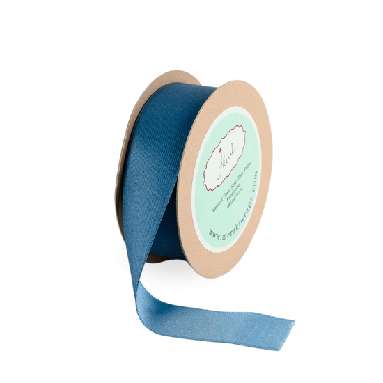 Load image into Gallery viewer, Smoke Blue &amp;amp; French Blue - Reversible Ribbon
