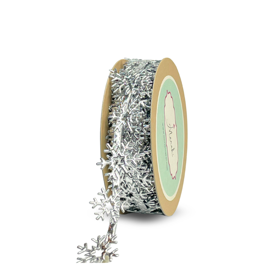 Silver Snowflake Lace Trim