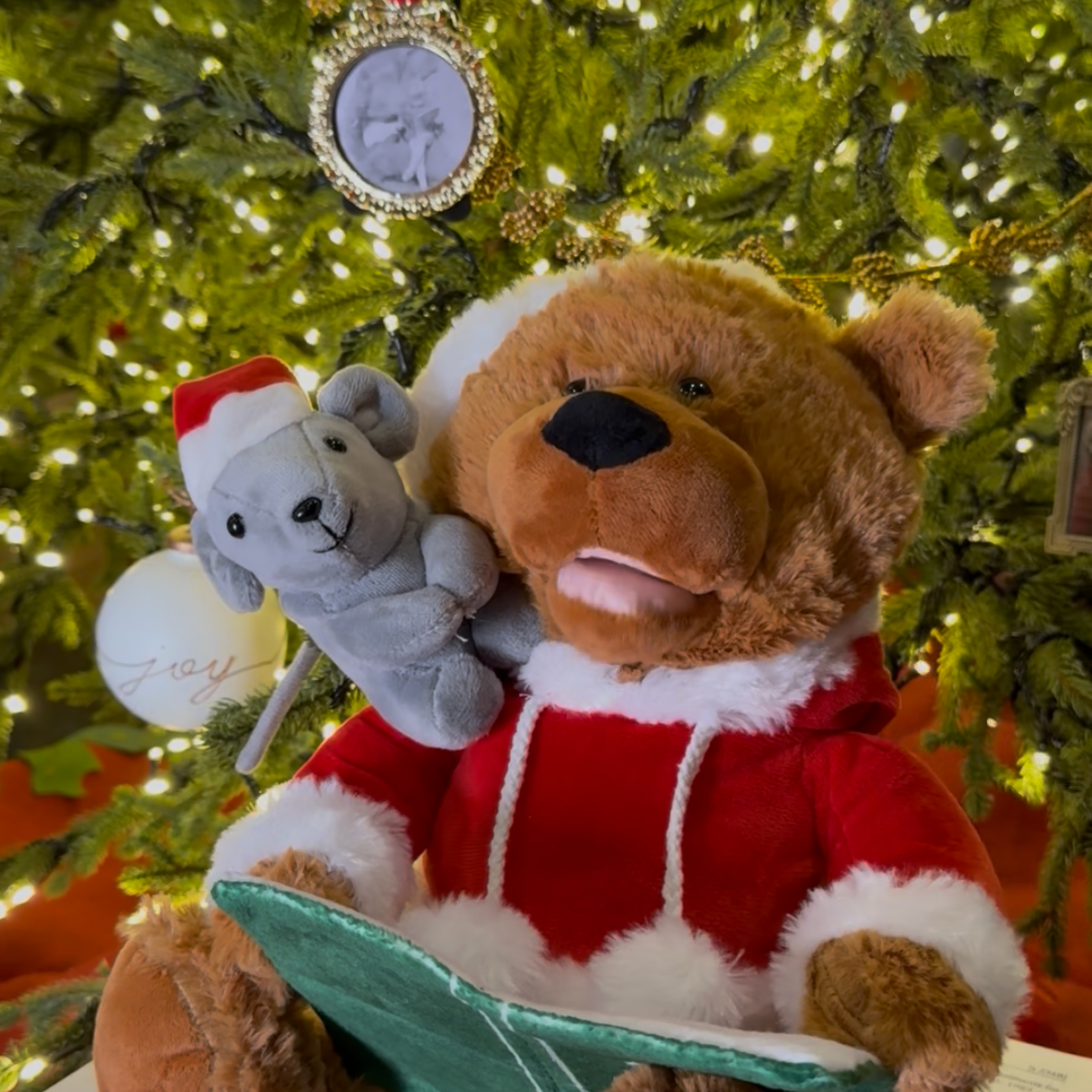 Talking Santa Teddy with Mouse