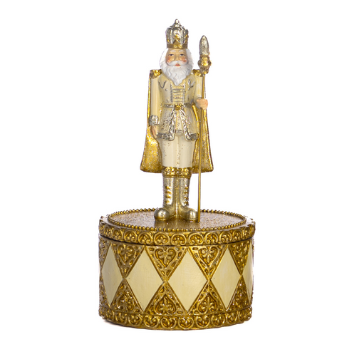 Gold Nutcracker Decorative Box