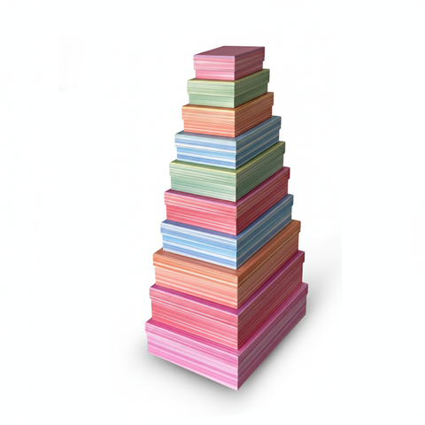 Pastel Stripes Paper Box