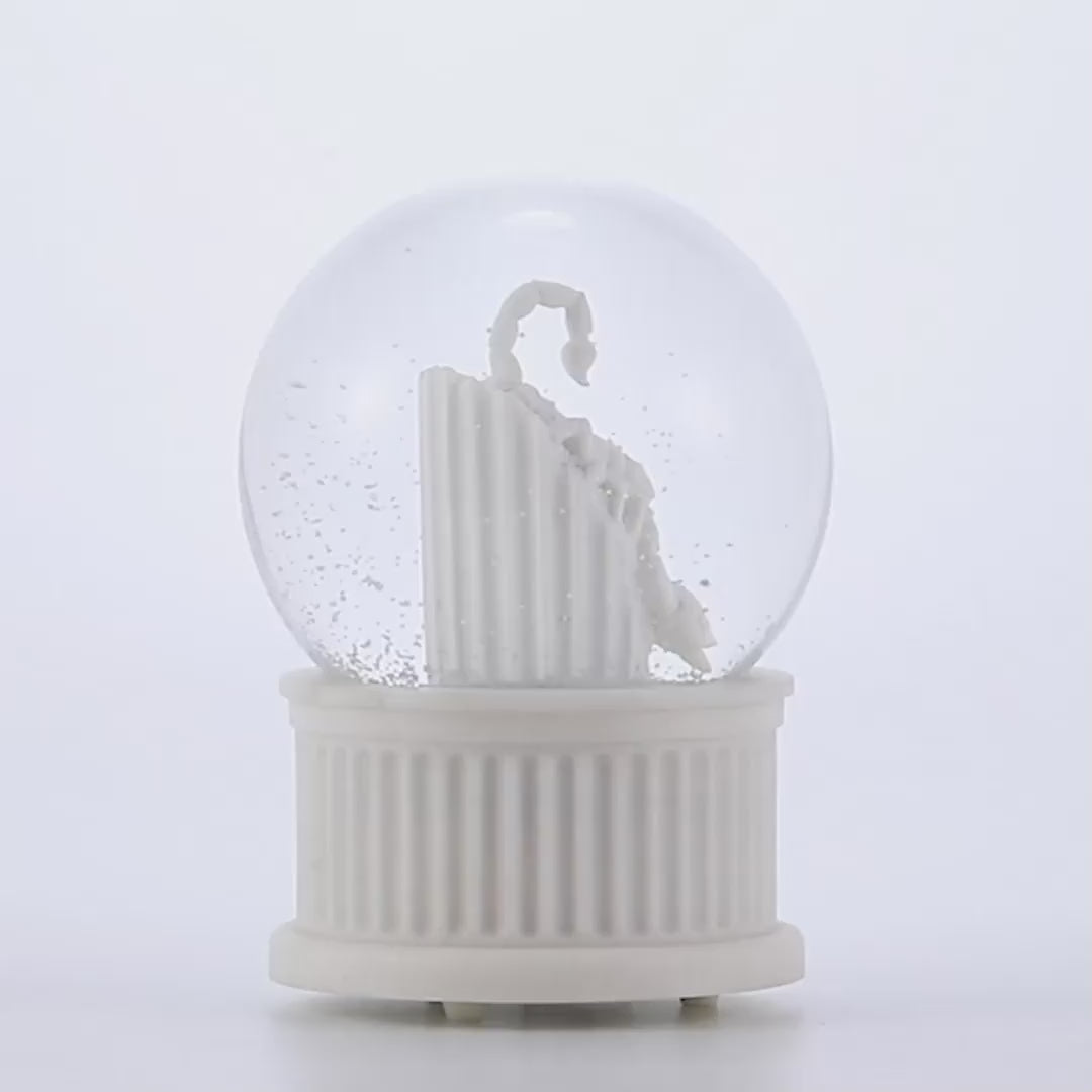 Load and play video in Gallery viewer, Scorpio Musical Snow Globe (120MM)
