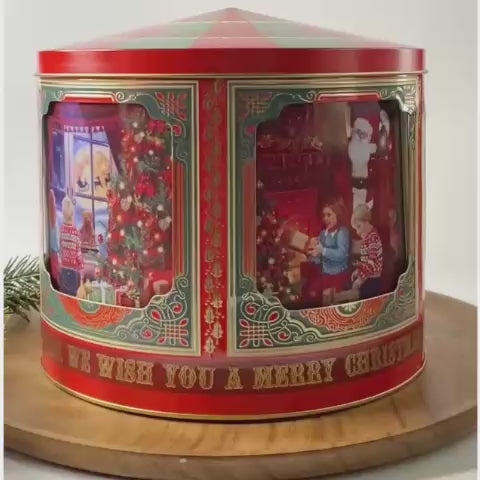 Vintage Santa Carousel Tin