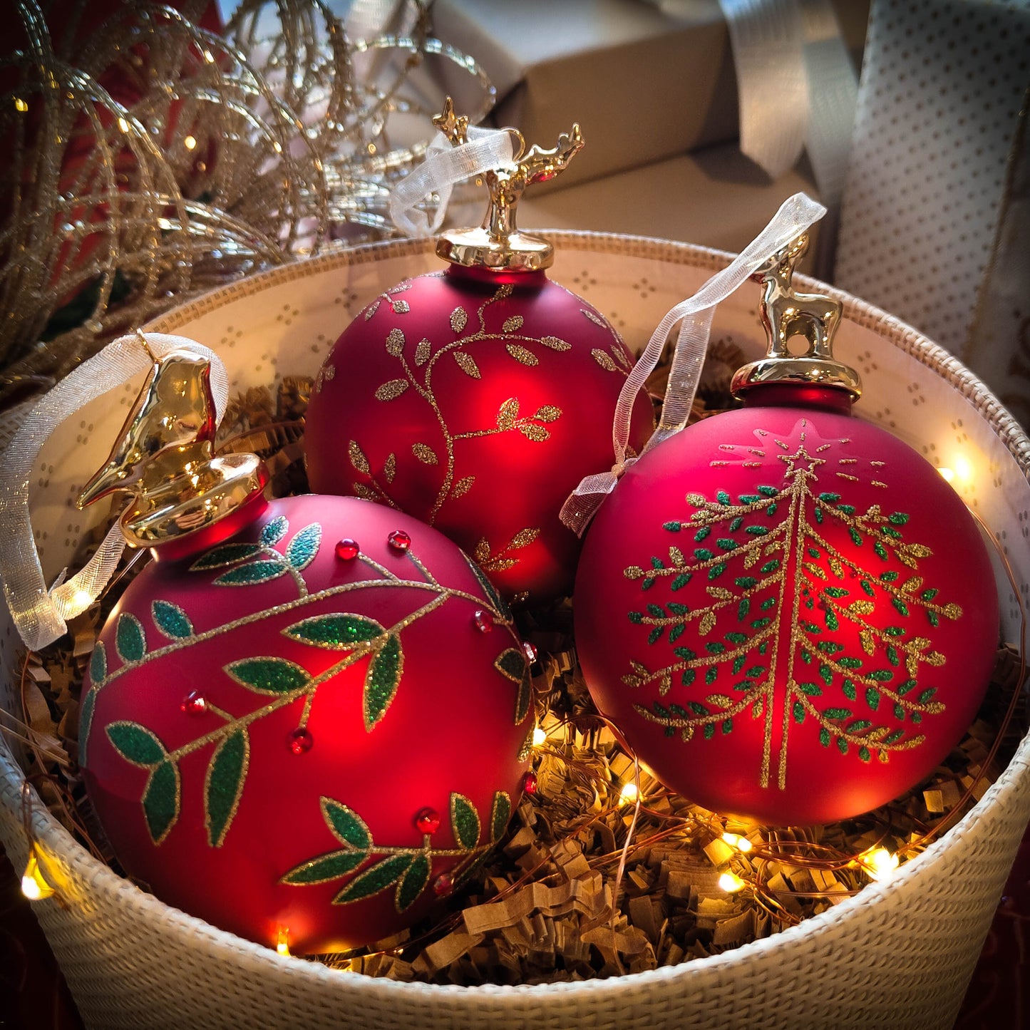 Red & green Christmas Ornaments