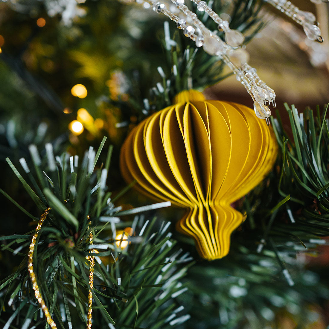 Bells & Lantern Paper Ornaments