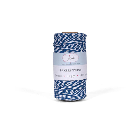 Bakers Twine- Navy Blue-White