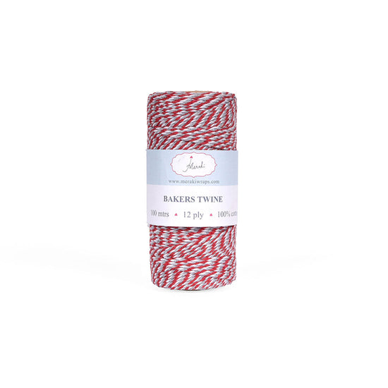 Load image into Gallery viewer, Bakers Twine- Grey-Red
