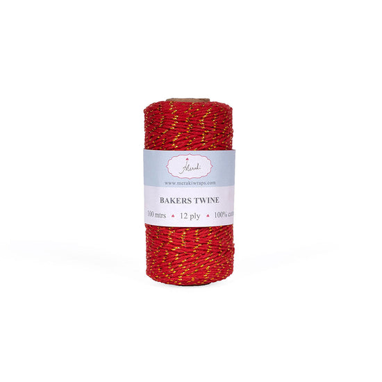 Bakers Twine- Red and Gold