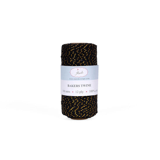 Bakers Twine- Black and Gold