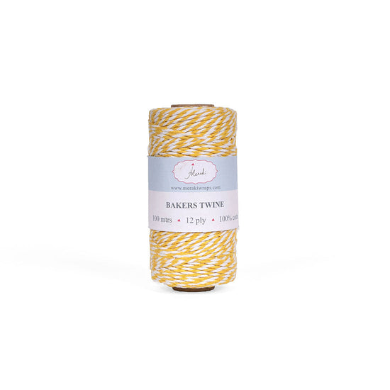 Bakers Twine- Mustard and White