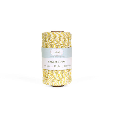 Bakers Twine- Yellow-White